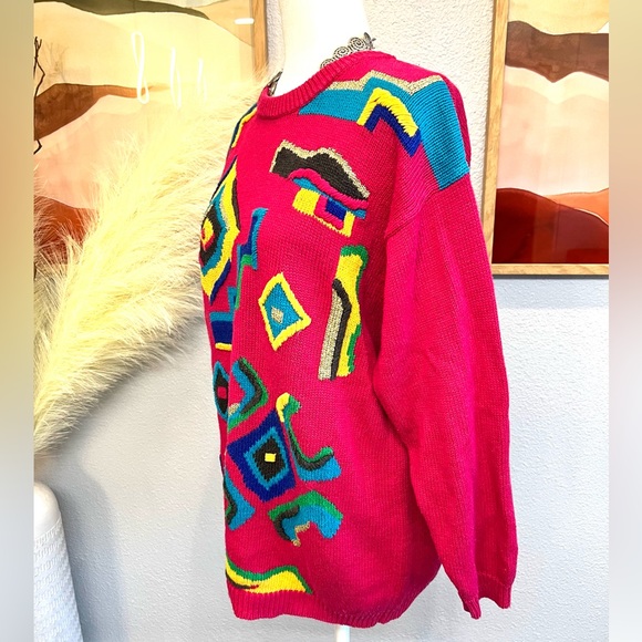 Vintage Petite Sophisticate Retro Pattern Sweater - Picture 10 of 10